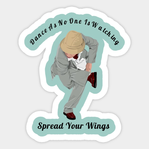 Dance As If No One Is Watching Spread Your Wings Hip-Hop,R&B Lovers Gift Sticker by klimentina